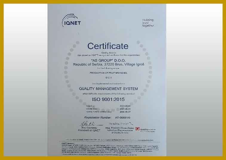 AS Group Certificate